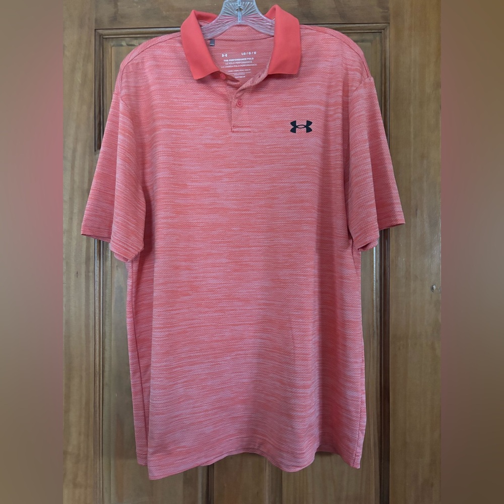 Under Armour Men's Performance Polo Shirt in Soft Orange Heather